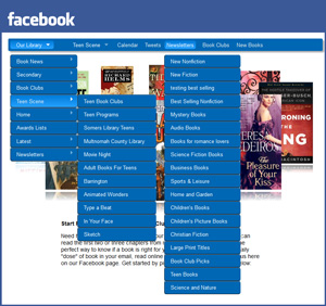 Create your own multi-level drop down menus on Facebook.